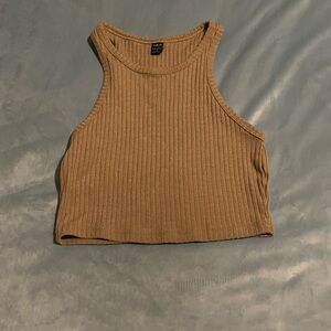 SHEIN Camel Ribbed Tank Top